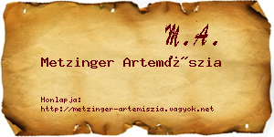Metzinger Artemíszia névjegykártya